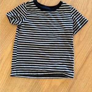 Cat & Jack Black and Gray Striped Tee